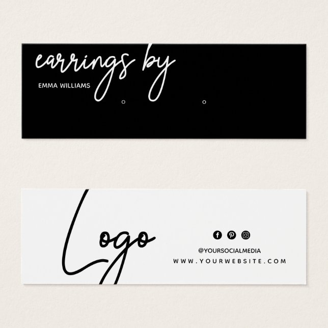 Earring Display Business Card (Front & Back)