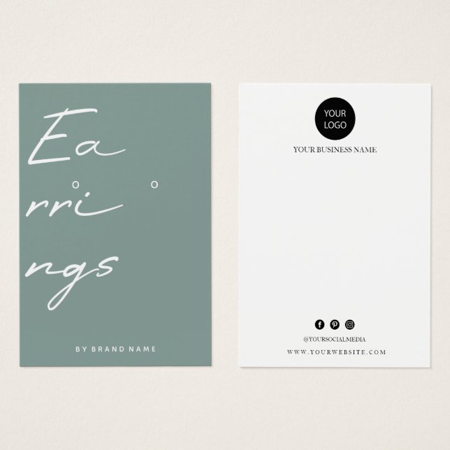 Earring Display Business Card (Front & Back)