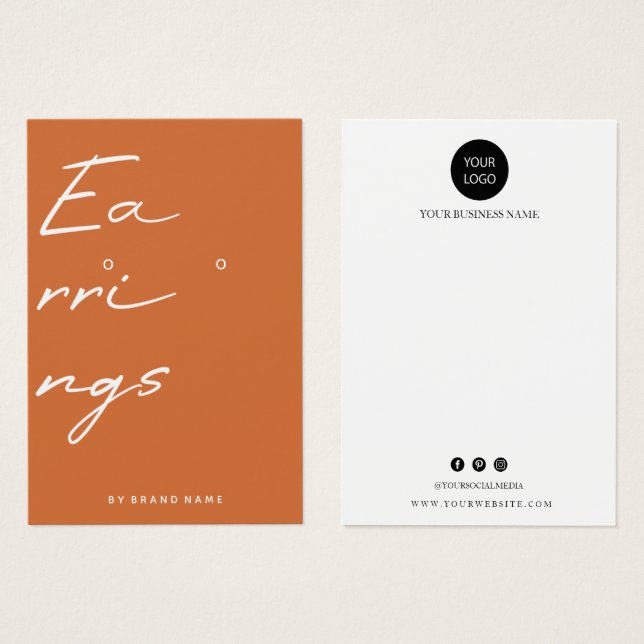 Earring Display Business Card (Front & Back)