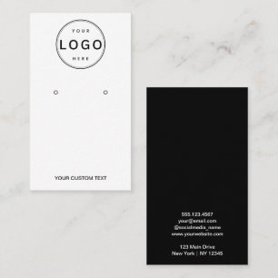 Earring Display Card Logo Jewelery Display Card