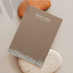 Earring Display Card Rustic Kraft Baby's Breath