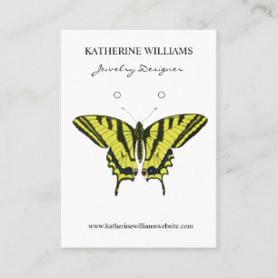 Earring Display Card   Vintage Butterfly