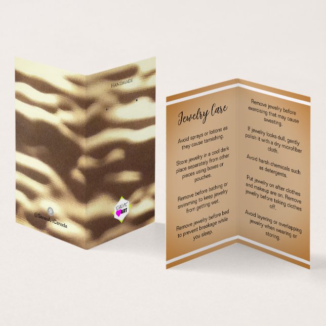 Earring Display Card with Your Logo (Inside and Outside)