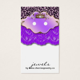 Earring Display Cards Cute Leopard Crown Jewellery