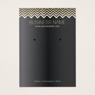 Earring Display Modern Gold Chevron Stripes