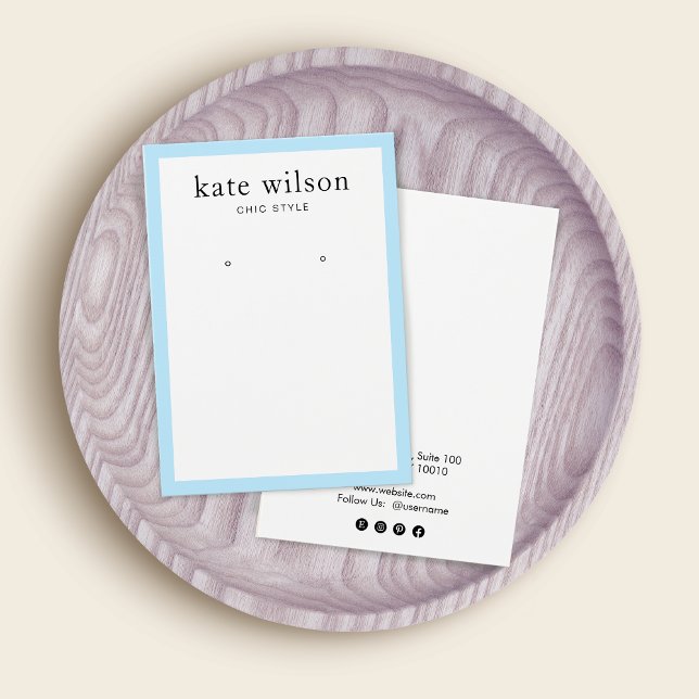 Earring Holder Pastel Blue Border (Creator Uploaded)