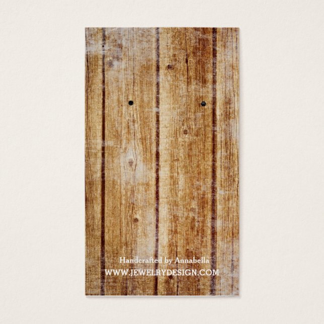 Earring Holder Rustic Barn Wood (Front)