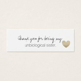 Earring Holder/Thank You - Unbiological Sister Fab