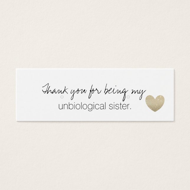 Earring Holder/Thank You - Unbiological Sister Fab (Front)