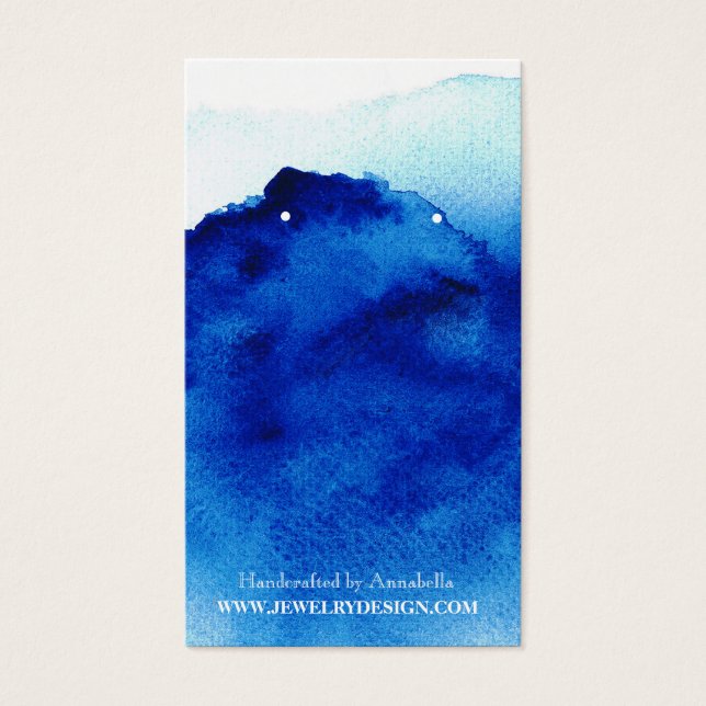Earring Holder / Watercolor Blue (Front)