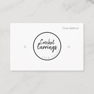 Earring holders business card