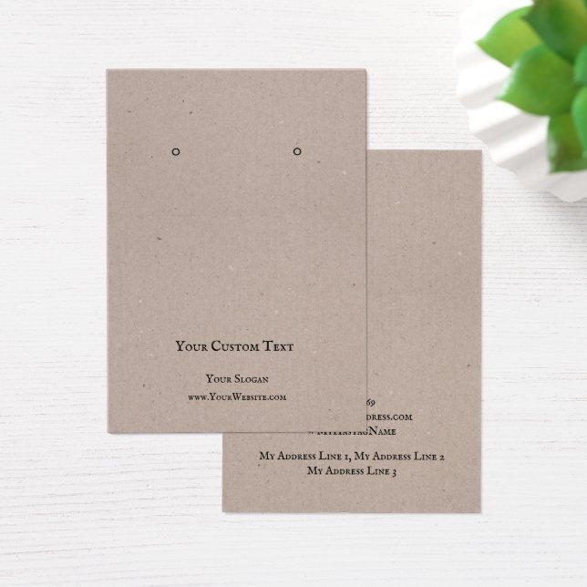 Earring Jeweller Display Card, Light Brown Kraft  (Desk)