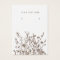 Earring Jewellery Display Card • Earthy Floral
