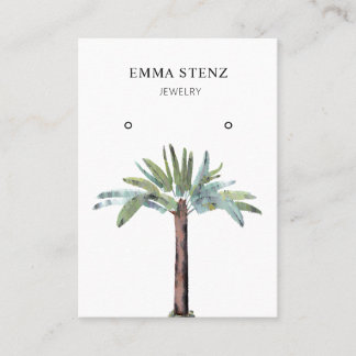 Earring Jewellery Display Card • Pastel Palm Tree