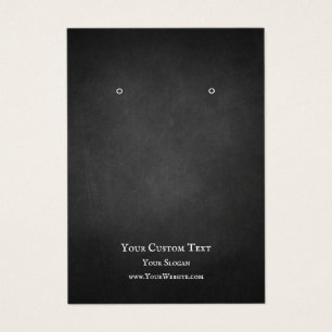 Earring Jewellery Display Card, Rustic Chalkboard