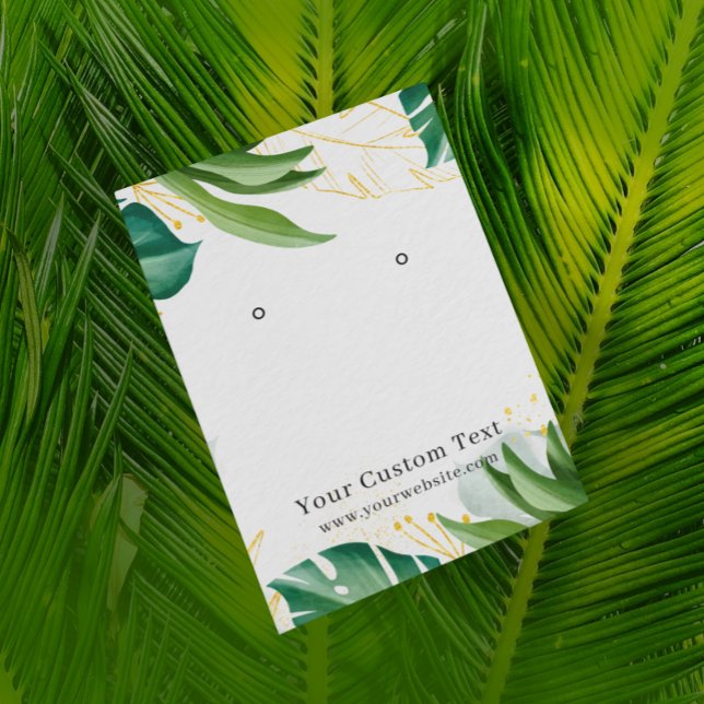 Earring Jewellery Display Card • Tropical Green Go (Creator Uploaded)