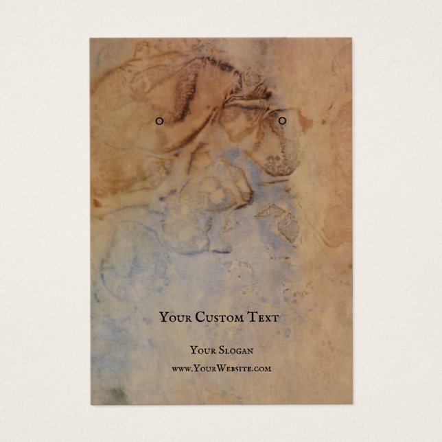 Earring Jewellery Display Card, Vintage retro pape (Front)