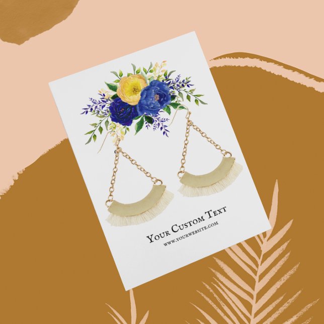 Earring Jewelry Display Card • Watercolor Floral (Creator Uploaded)