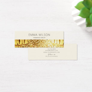 Earring Studs Display Card•Gold Leather Texture