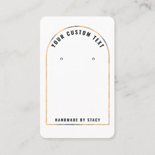 Earrings Display Card • Grunge Golden Arch Logo