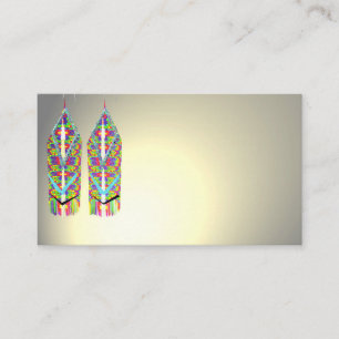 Earrings Jewellery Beads Colourful Business Cards