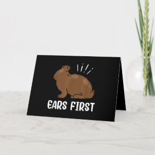 Ears First Chocolate Easter Bunny Rabbit Funny Card