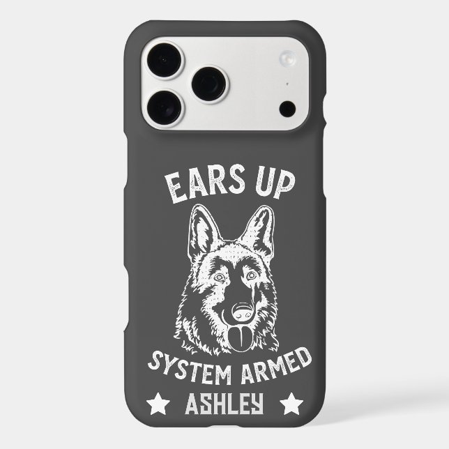 Ears Up System Armed German Shepherds Funny (Back)