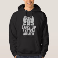 Ears Up System Armed Pitbull Dog Lover