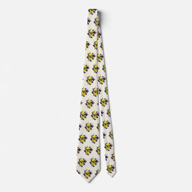 eart With Stargazer Lilies Tie (Front)