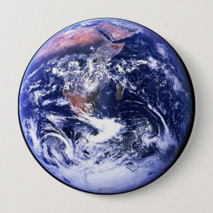 Earth 10 Cm Round Badge