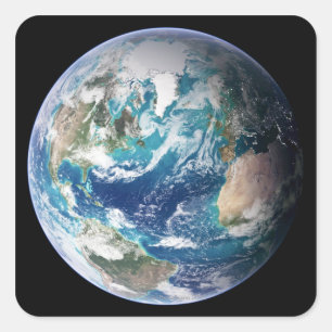 Earth 2 square sticker