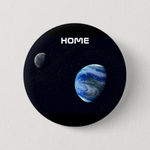 earth 6 cm round badge