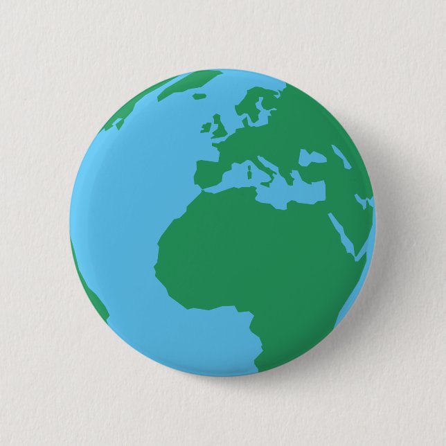 Earth 6 Cm Round Badge (Front)