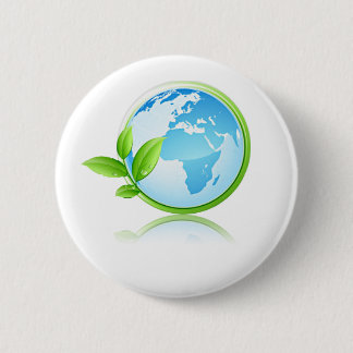 Earth 6 Cm Round Badge