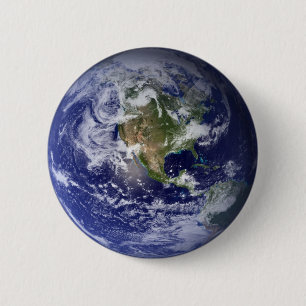 Earth 6 Cm Round Badge