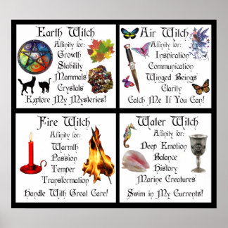 Earth Air Water and Fire Poster