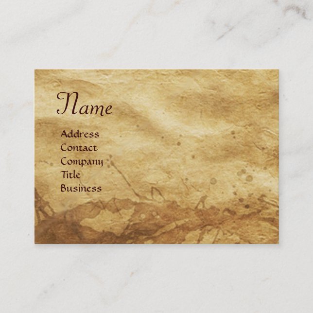 EARTH / ALLEGORY WITH WILD ANIMALS BUSINESS CARD (Front)