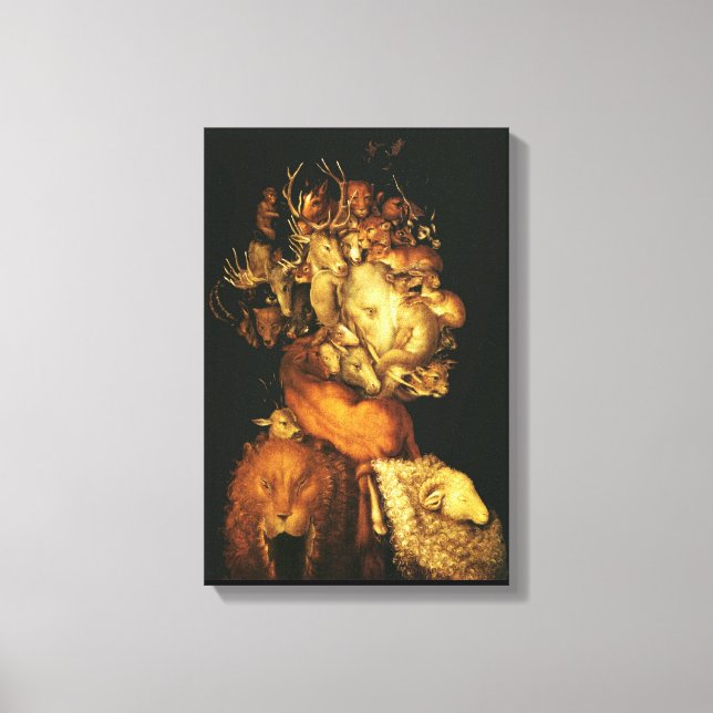 EARTH / ALLEGORY WITH WILD ANIMALS CANVAS PRINT (Front)