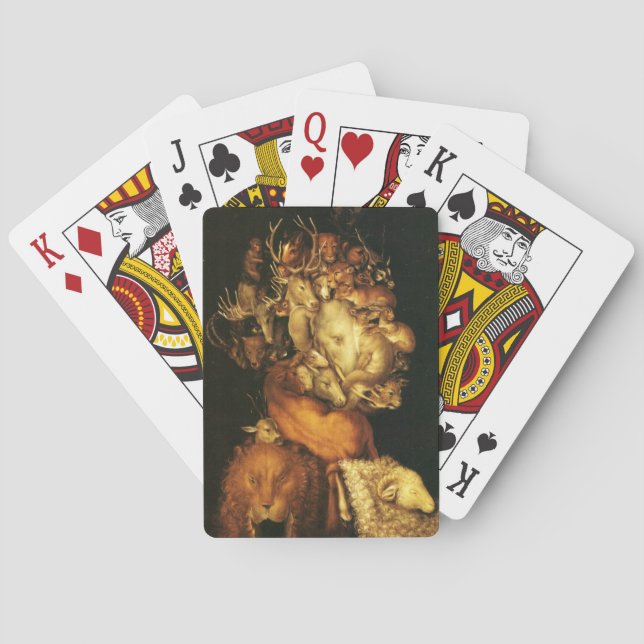 EARTH / ALLEGORY WITH WILD ANIMALS  PLAYING CARDS (Back)