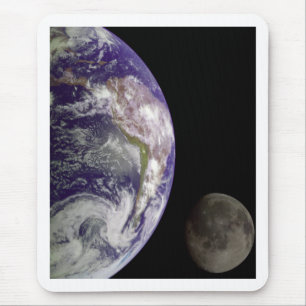 Earth and Moon by Galileo Mouse Pad