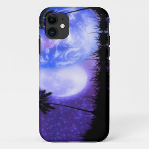 Earth and Moon Celestial  iPhone Case