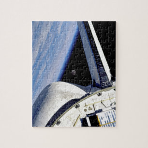 Earth and Moon from Space Shuttle Discovery Jigsaw Puzzle