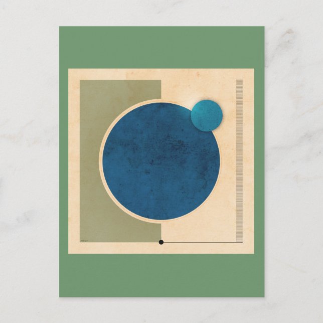 Earth And Moon Graphic Postcard (Front)