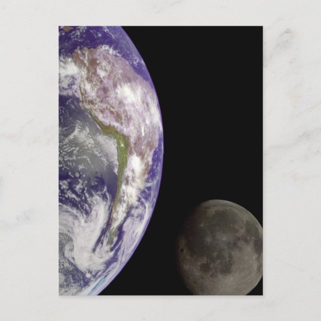 Earth and Moon Postcard (Front)