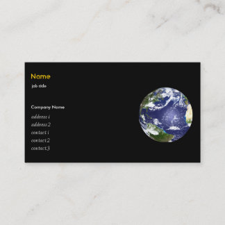 Earth and nine planets business card