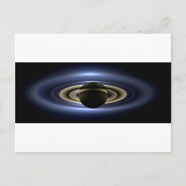 Earth and Saturn Postcard (Front)