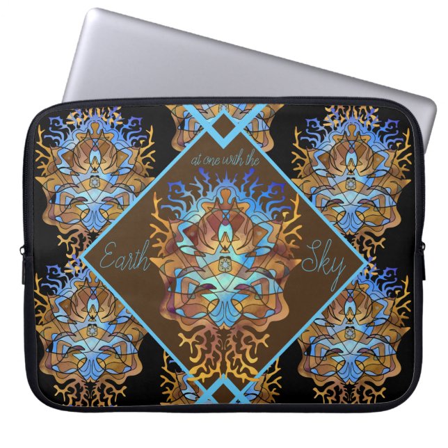 Earth and Sky Mandala  Laptop Sleeve (Front)