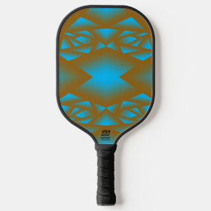 Earth And Sky Ombre Geometric Abstract Art Pickleball Paddle