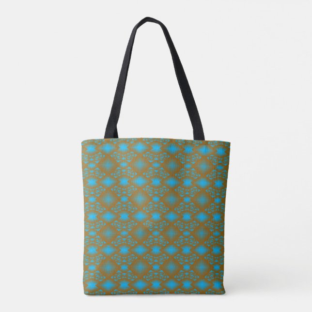 Earth And Sky Ombre Geometric Abstract Art Tote Bag (Back)