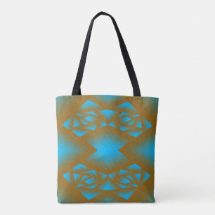 Earth And Sky Ombre Geometric Abstract Art Tote Bag